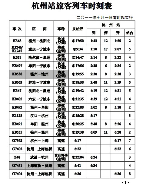 杭州最新火车时刻表及查询步骤指南